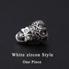 2020 Women Men Stud Earring 925 Sterling Silver Punk Vintage Inlaid Zircon Crown Skull Earring Christmas gift Fine Jewelry FE6
