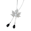 2020 Zircon Snowflake Long Necklace Sweater Chain Fashion Fine Metal Chain Crystal Rhinestone Flower Pendant Necklaces Adjusted
