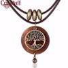 2020 chokers Woman Necklaces vintage Jewelry Tree Design Wooden pendant Long necklace for women collares mujer kolye