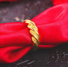 2020 fasion design Twist 24K Gold rings for Women men Gold Color Dubai Bride Wedding Ethiopian Africa alliance