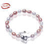 2020 new White pink purple 7-8mm AAA Natural Pearl Bracelets Best Gifts for women bracelet