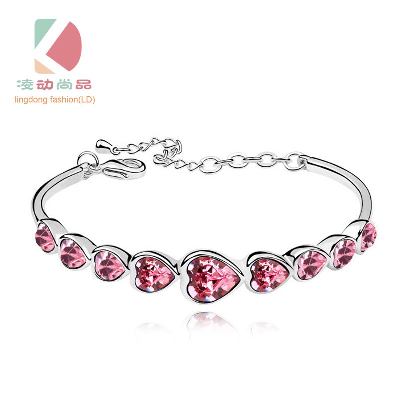 2020 new brand S925 standard silver Crystal multicolor bracelet Lady exquisite bracelet fine jewelry Christmas git