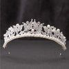 Pearl leaf baroque queen crown bridal tiara girls headband wedding bride crystal crowns hair accessories jewelry diadem