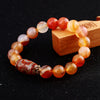2020 Amber Natural Round 8mm / 10mm / 12mm / 14mm Stone Agate Beads Bracelet For Men Women Classic Agate Bracelet For Men Women