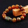 2020 Amber Natural Round 8mm / 10mm / 12mm / 14mm Stone Agate Beads Bracelet For Men Women Classic Agate Bracelet For Men Women