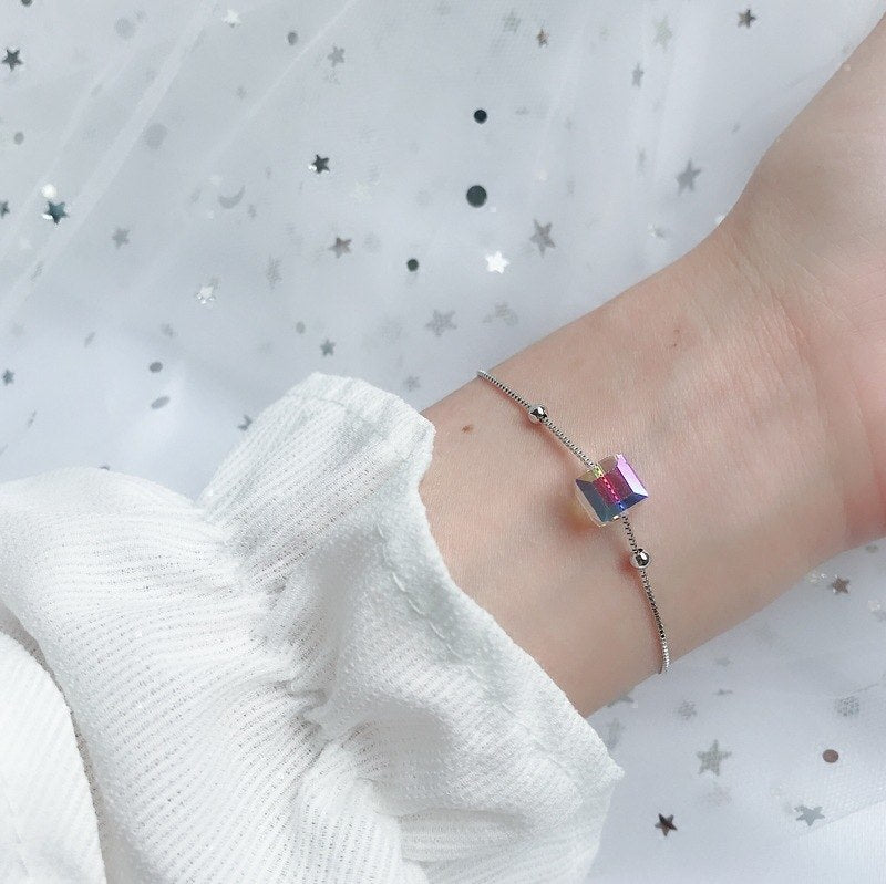 2020 Authentic 100% 925 Sterling Silver Bracelet For Women Crystal Suger Charms Fashion Bracelet For Party