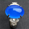 2020 Female Natural Chalcedony Agate S925 Sterling Silver Ring simple Opening Rings Jewelry