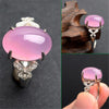 2020 Female Natural Chalcedony Agate S925 Sterling Silver Ring simple Opening Rings Jewelry