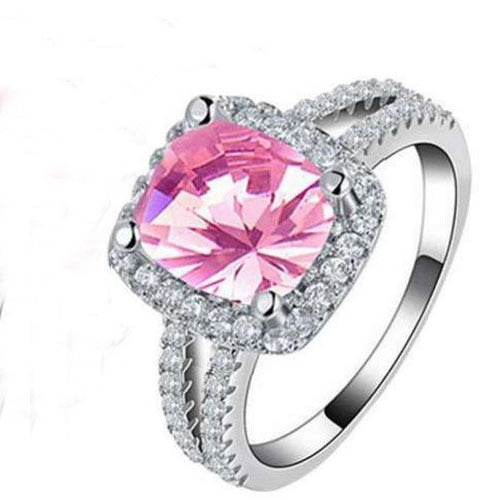 2020 Women's Extravagant Square Diamond Rings S925 Sterling Silver Weddings /Party Fine jewelry Ring