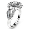 2020 Charm CZ Stone Ring Bague Femme Sunflower Crystal Wedding Rings for Women Drop Shipping Gift Fashion Jewelry