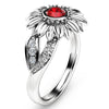 2020 Charm CZ Stone Ring Bague Femme Sunflower Crystal Wedding Rings for Women Drop Shipping Gift Fashion Jewelry