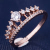 2020 Color Silver My Princess Queen Crown Engagement Ring with Clear CZ Authentic Sterling-Silver-Jewelry MJ153
