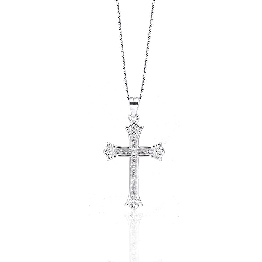 2020 Cross Necklace Women Men statement pendant necklace collares Sterling Silver Jewelry Crucifix Christian Ornaments