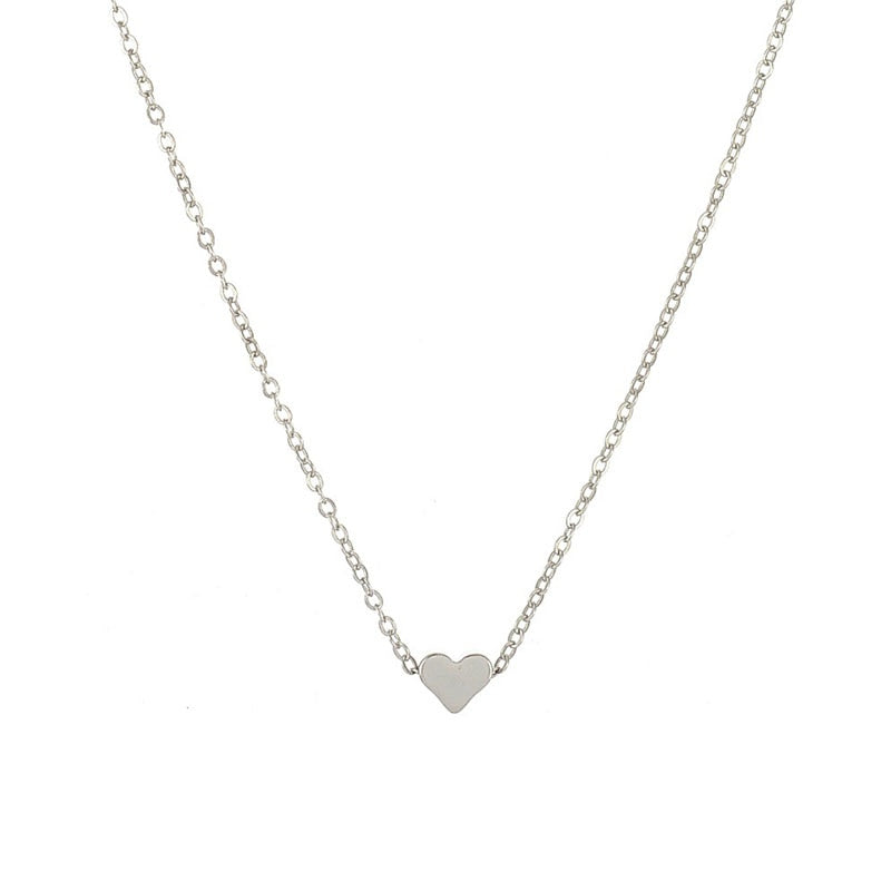 2020 Cute Heart Love Simple Choker Necklace Statement Chain Boho Pendants Necklaces Bijoux Female