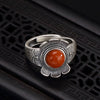 2020 Direct Selling Anel Feminino New Arrival S925 Sterling Antique Matte Makes Old Inlaid Agate Lady High Grade Ring Wholesale