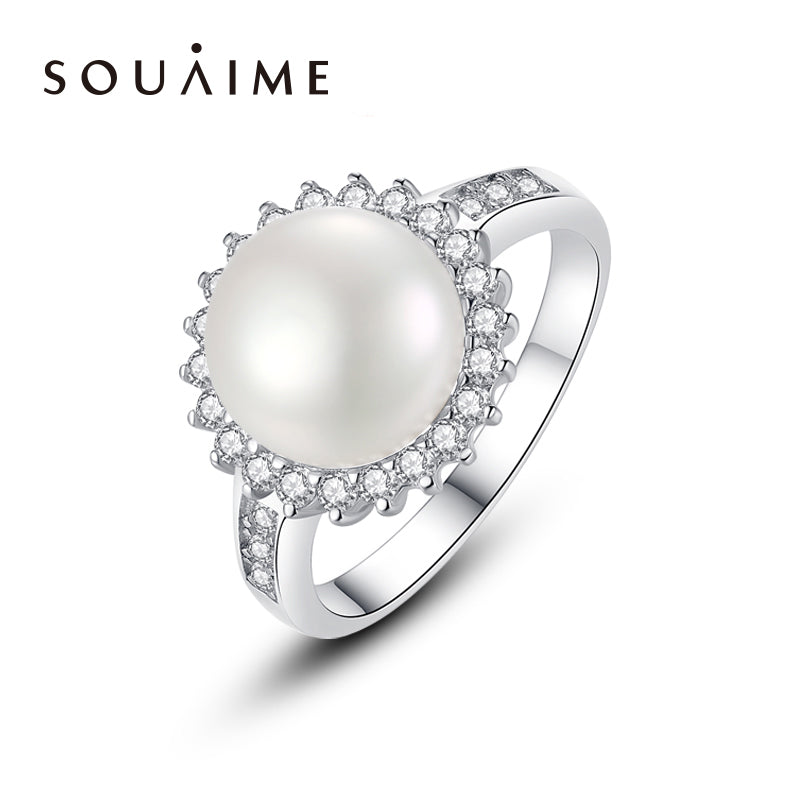 2020 Direct Selling Women Anel Feminino Hot Fashion Pearlnatural Pearl Ring 925 Sterling-silver-jewelry Gift