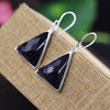 2020 Earings Fashion Jewelry Of Earrings Are Pure Handmade Sterling Jewelry Wholesale S925 Triangle Section Lady Sand Stone
