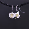 2020 Earings Fashion Jewelry Of Products Thai Wholesale S925 Pure Thailand Ms Hand Amaryllis Earrings. A Version Of The Frosted