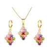 2020 European Luxury Wedding Engagement Jewelry Sets Crystal Necklace Earrings Charm Women Exquisite Gift Jewellery