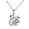 2020 European New S925 Silver Fashion Women's Necklace Pendant Swan Shape Design Wedding Anniversary Gift Accessories