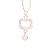 2020 European Simple Multi LayersFashion Women Double Heart Pendant Necklace Chain Jewelry Lowest price Drop shipping crystal US