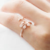 2020 European and American popular butterfly new mini opening lady ring dandelion index finger ring stainless steel
