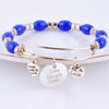 2020 Expandable adjustable wire wrap acrylic beads bangle bracelet Never give up charm cuff bracelet for women Jewelry XY160315