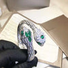 2020 Exquisite double snake head Bracelet open bangle with full cz stones cuff bangle for women top quality fine jewelry