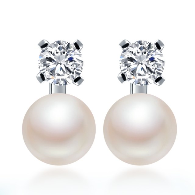 2020 Fashion 100% genuine 925 sterling silver AAAA pearl earrings fashion jewelry silver stud earrings for women gift