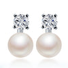 2020 Fashion 100% genuine 925 sterling silver AAAA pearl earrings fashion jewelry silver stud earrings for women gift