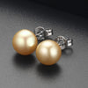 2020 Fashion 100% genuine 925 sterling silver pink pearl earrings fashion jewelry silver stud earrings for women gift