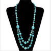 2020 Fashion Bohemian Vintage Synthetic Turquoises stone Long Necklaces for Women Pearls Necklaces