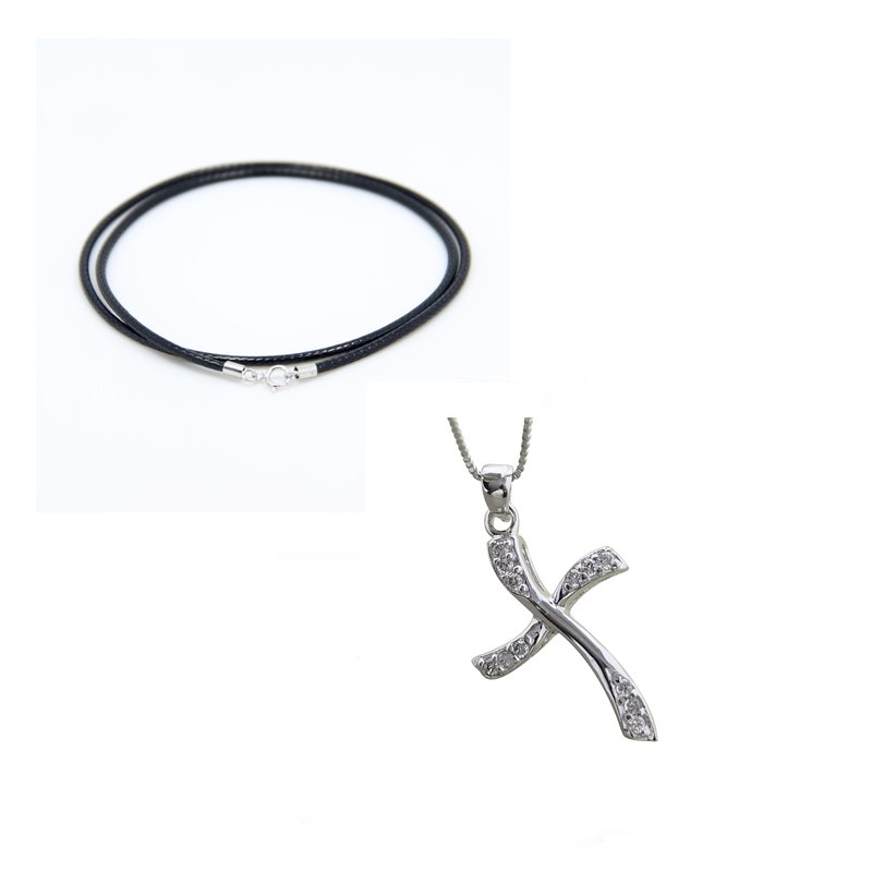 2020 Fashion Curve Cross necklaces & pendants For Men Women sterling-silver-jewelry Fine Jewelry plata de ley 925colar masculino