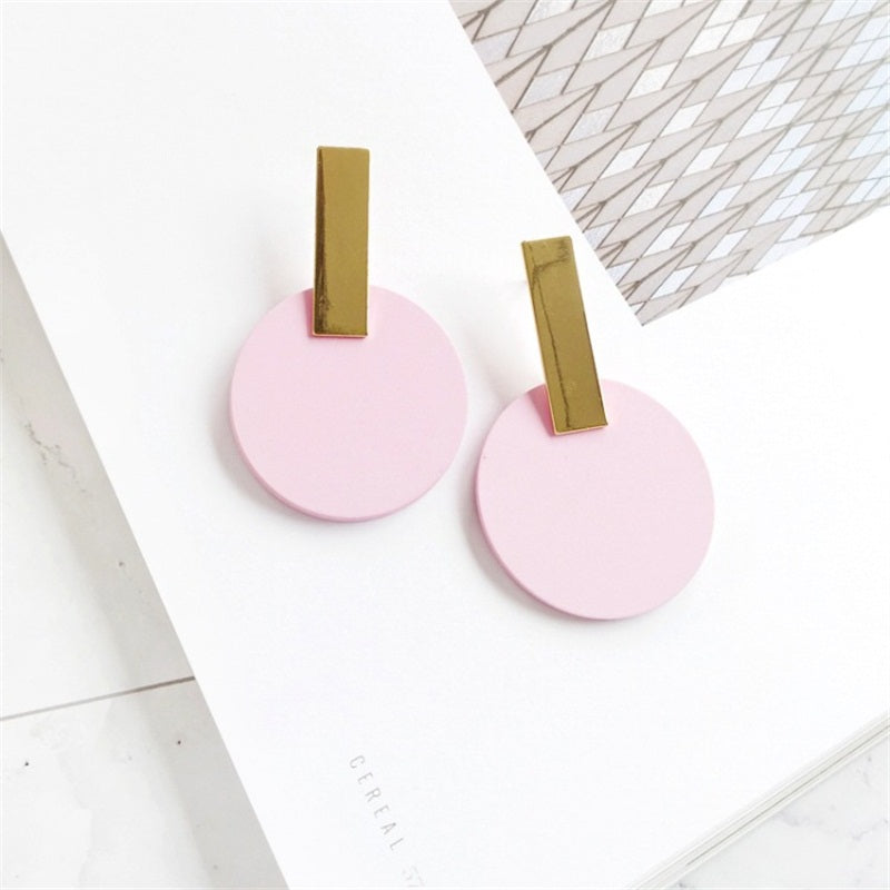 2020 Fashion Geometric Round Acetate Acid Acrylic Earrings Korea Temperament Trending Exaggeration Women Earrings Jewelry Gifts