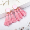 2020 Fashion Handmade Tassel Earrings For Women Bobo Hanging Fringe Drop Dangle Earrings Wedding Party Beach Statement Jewelry