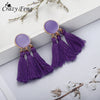 2020 Fashion Handmade Tassel Earrings For Women Bobo Hanging Fringe Drop Dangle Earrings Wedding Party Beach Statement Jewelry