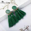 2020 Fashion Handmade Tassel Earrings For Women Bobo Hanging Fringe Drop Dangle Earrings Wedding Party Beach Statement Jewelry
