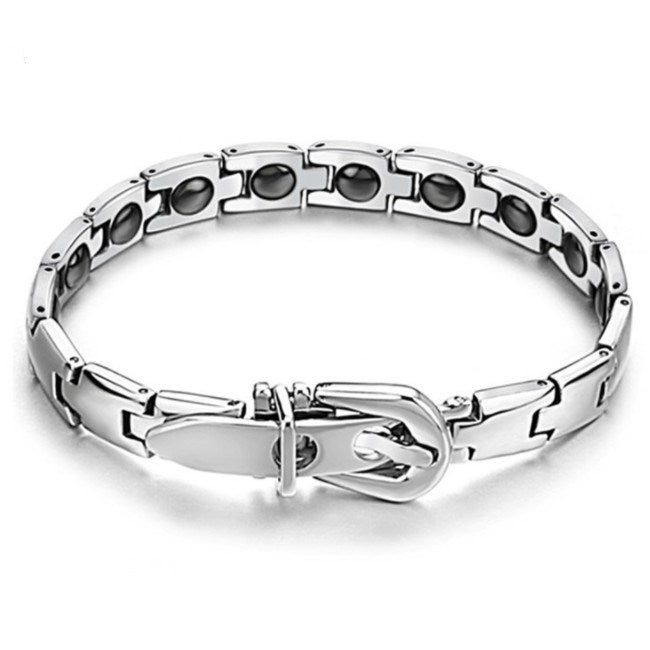 2020 Fashion Jewelry Hot Titanium Steel Bracelet Couple Crystal from Austrian Fit Man Hot titanium energy health bracelet