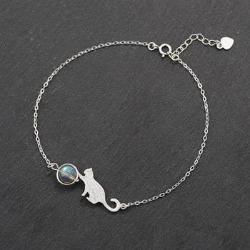 2020 Fashion Moonstone Bracelet Silver Natural Stone Bracelet Real 925 Silver Ladies Bracelets For Women