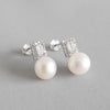 2020 Fashion Natural Pearl Earrings AAAA Zircon 925 Sterling Silver Jewelry Friend Gift