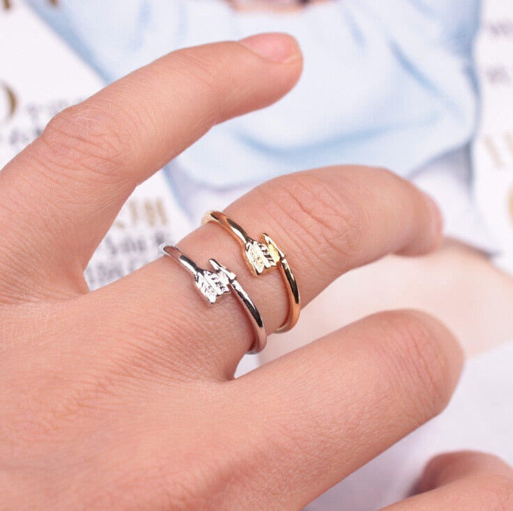 2020 Fashion New Women Arrow Ring Party Wedding Jewelry Silver Gold Color Engagement Rings For Women Gift