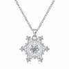 2020 Fashion Sweet Fine 925 stamped silver plated Necklace Snowflake AAA Crystal Zircon Clavicle Chain Woman Necklaces Jewelry