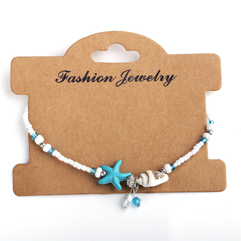 2020 Fashion Vintage Shell Anklet Beads Starfish Turtle Anklets For Women Handmade Sandal Statement Bracelet Foot Boho Jewelry