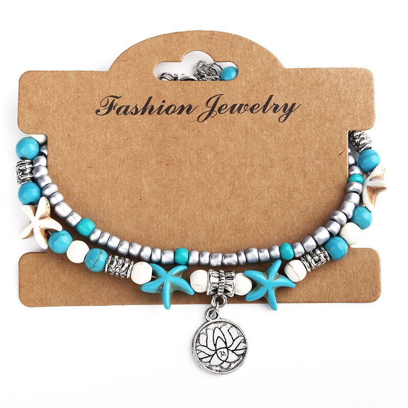 2020 Fashion Vintage Shell Anklet Beads Starfish Turtle Anklets For Women Handmade Sandal Statement Bracelet Foot Boho Jewelry