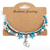 2020 Fashion Vintage Shell Anklet Beads Starfish Turtle Anklets For Women Handmade Sandal Statement Bracelet Foot Boho Jewelry