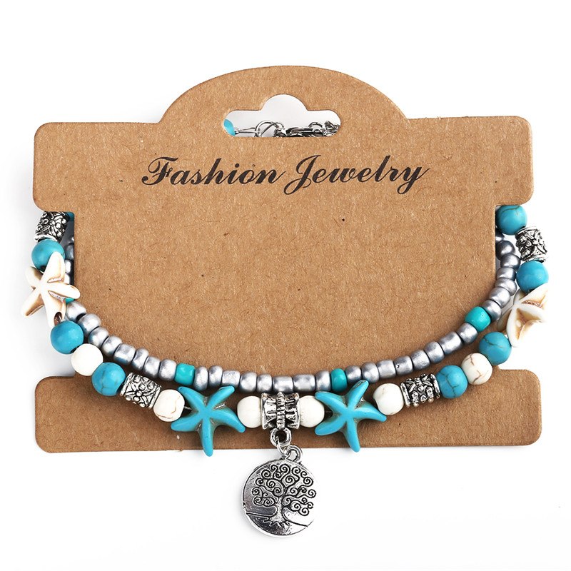 2020 Fashion Vintage Shell Anklet Beads Starfish Turtle Anklets For Women Handmade Sandal Statement Bracelet Foot Boho Jewelry