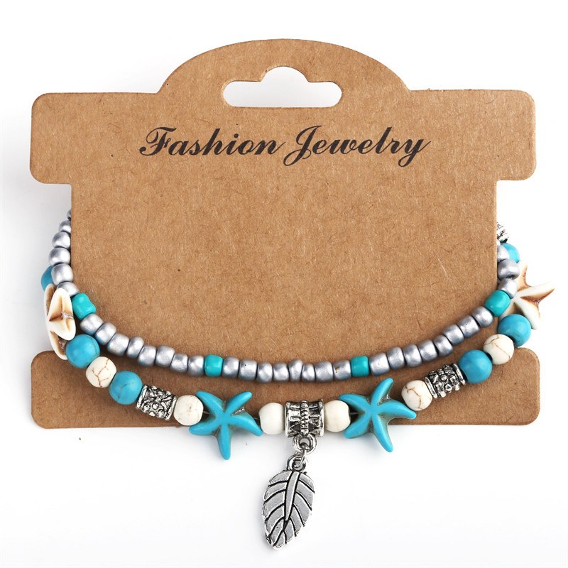 2020 Fashion Vintage Shell Anklet Beads Starfish Turtle Anklets For Women Handmade Sandal Statement Bracelet Foot Boho Jewelry