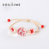 2020 Fashion Woven Adjustable Bracelet Lucky Grass Natural Dried Flower Bracelets Handmade Women Gift Jewelry Ball Glass
