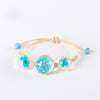2020 Fashion Woven Adjustable Bracelet Lucky Grass Natural Dried Flower Bracelets Handmade Women Gift Jewelry Ball Glass