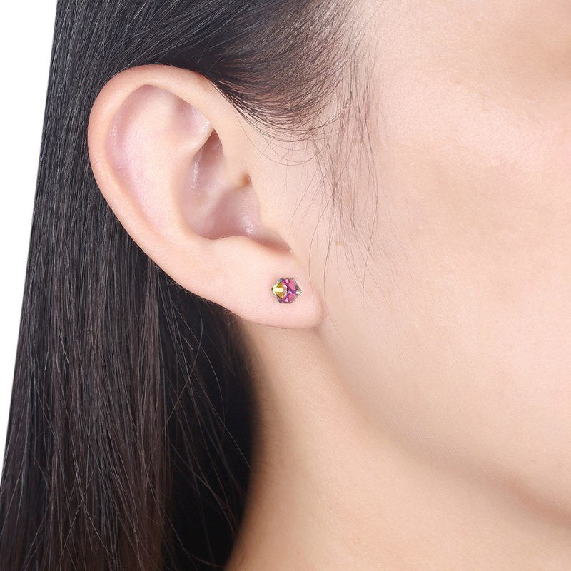 2020 Fashion jewelry Crystal Earrings Hot Sale Europe and the United States simple Crystal from Swarovski 7 Colors For Women